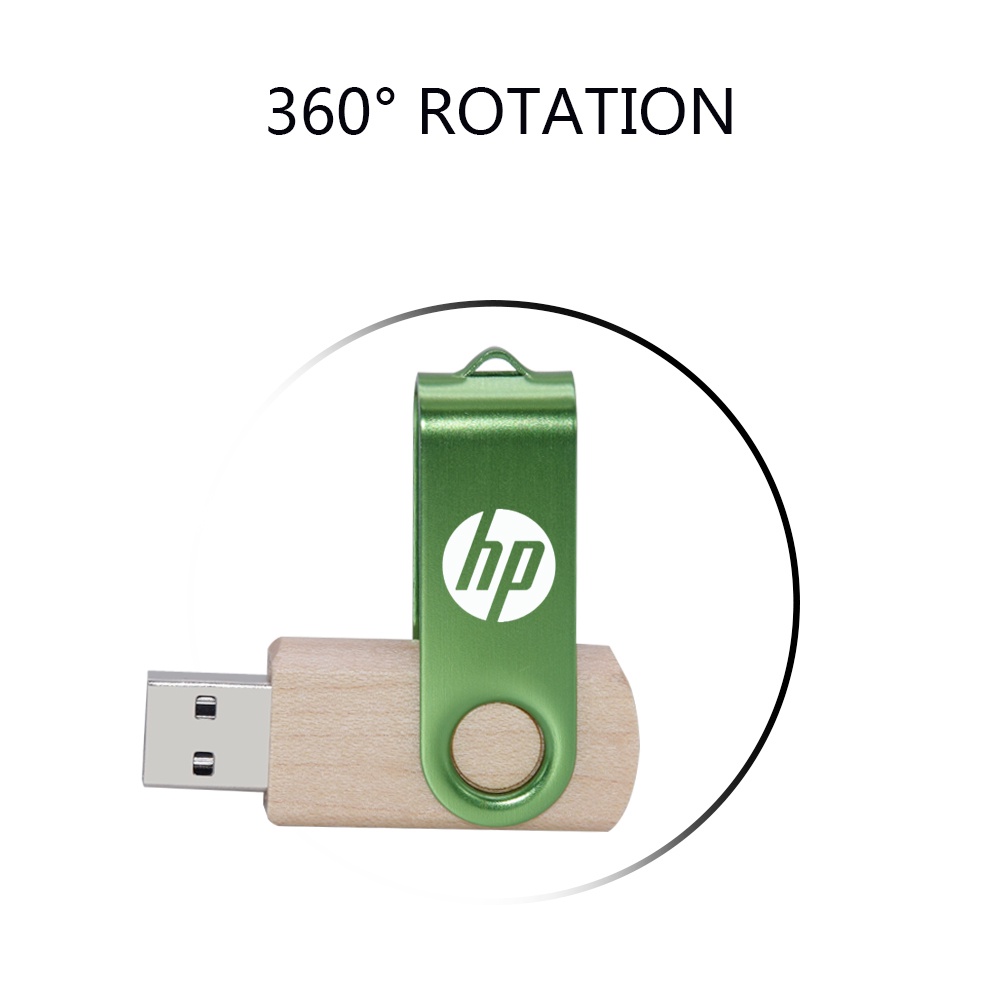 Hewlett-Packard Hp Flashdisk Usb 4GB / 8GB / 16GB / 32GB / 64GB / 128GB / 256GB / 512GB / 1TB Bahan Kayu