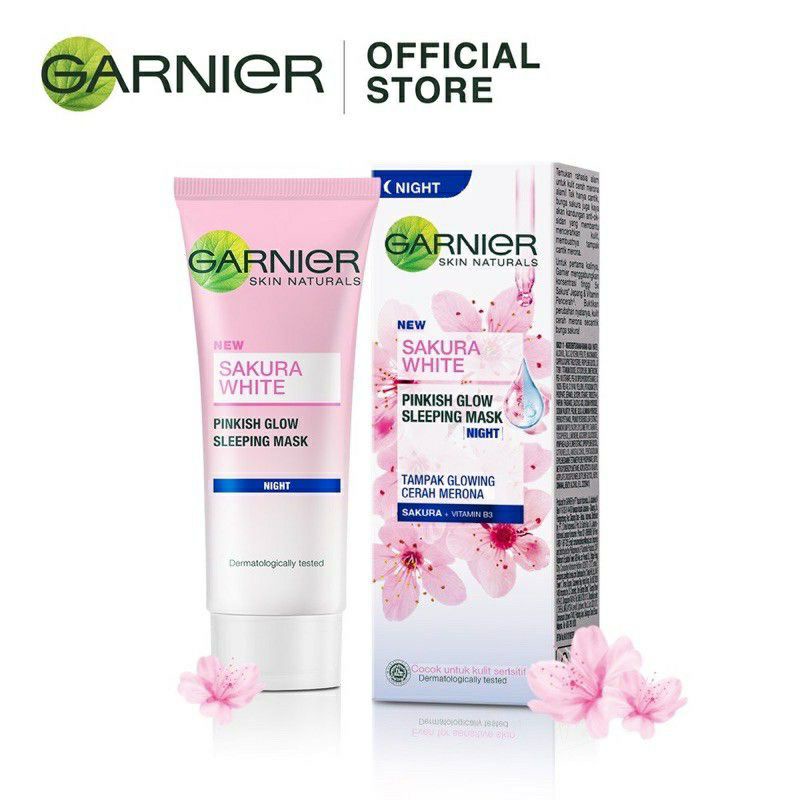 Garnier sakura white night cream