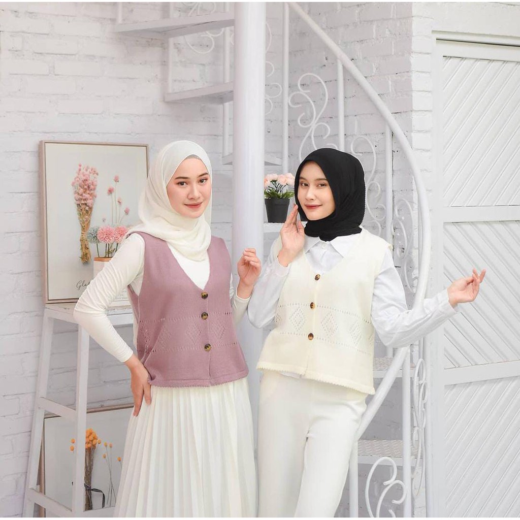 Salsa Vest Rajut Rompi Outer Wanita Pakaian Fashion Bandung