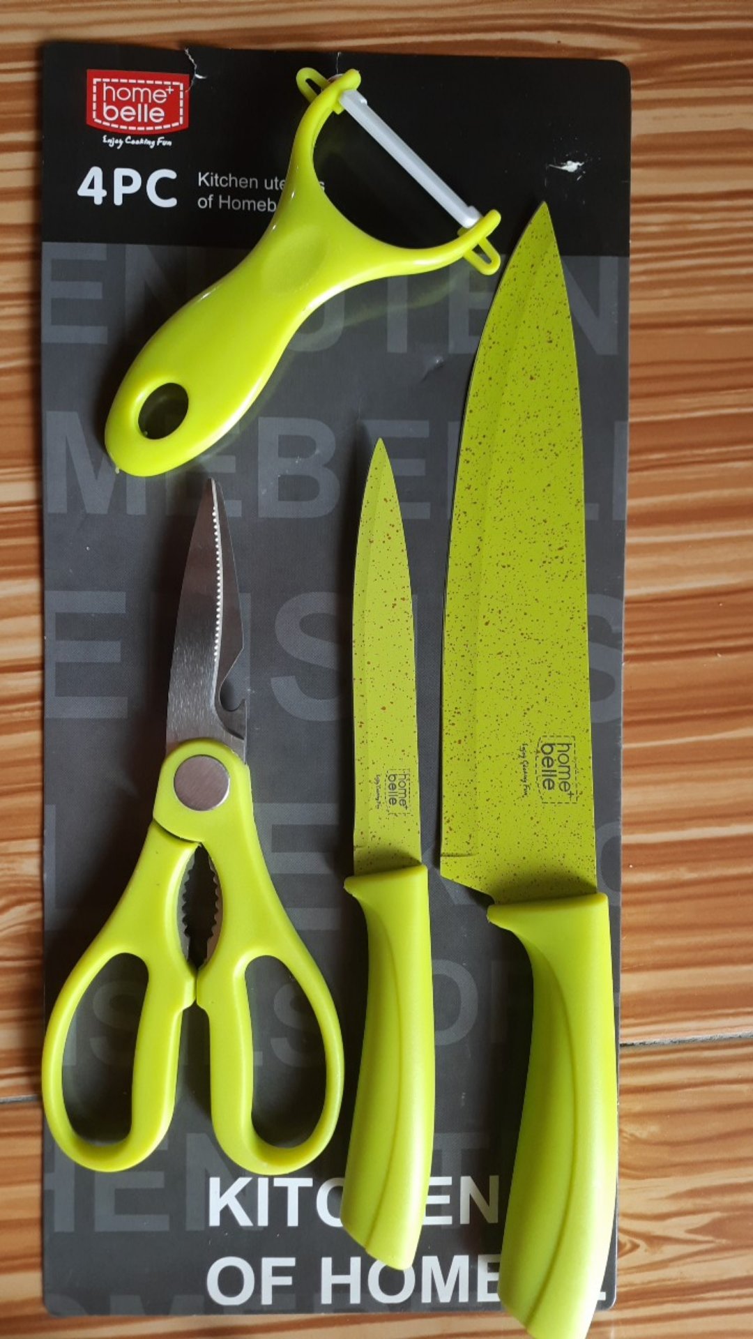 Cod - Beldeco - J7 - Pisau Set 4in1 Homebelle Stainless Steel Import Bestseller