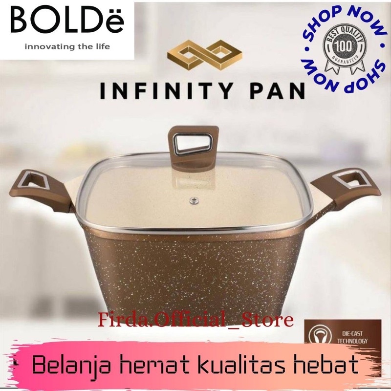 BOLDe INFINITY PAN GOLD 24 CM CASSEROLE PREMIUM - ORIGINAL