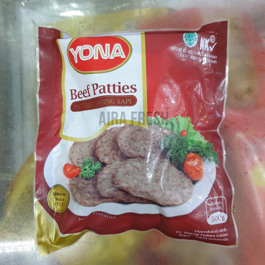 Yona Beef Patties 500gr Yona Daging Sapi Burger Tebal Patties Shopee Indonesia