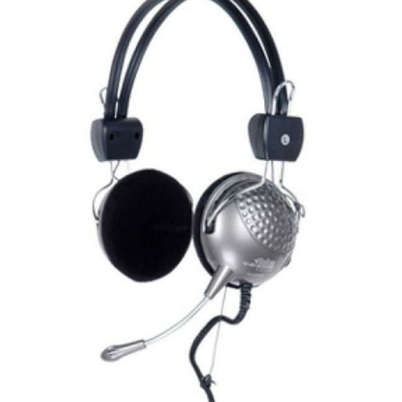 HEADPHONE KEENION CD-220MV MIC, HEADSET KEENION CD 220MV + MIC POWER BASS SILVER BARU