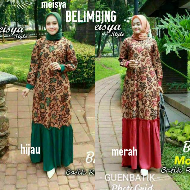 Gamis Batik Rempel Meisya stile