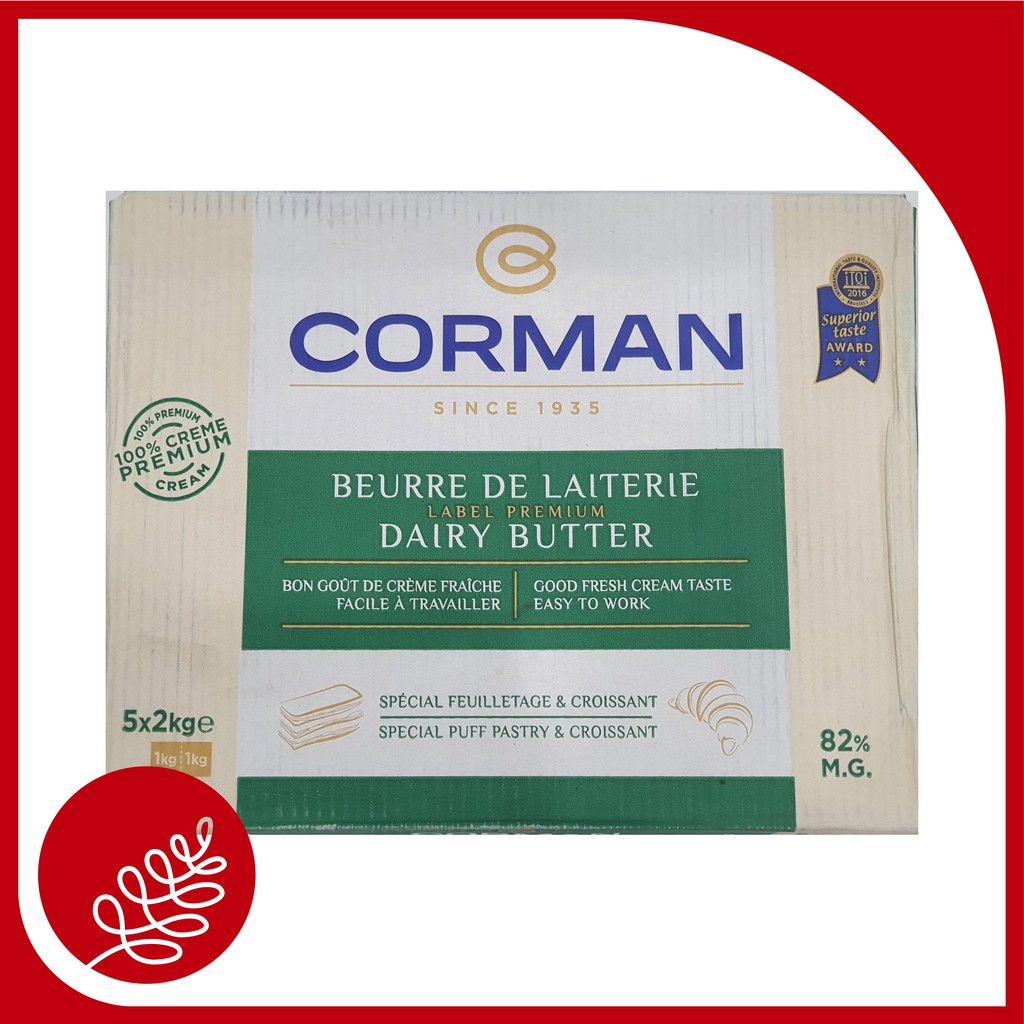 CORMAN DAIRY BUTTER SHEET 2KG / MAKANAN / SUSU / BUTTER / MENTEGA / MARGARIN