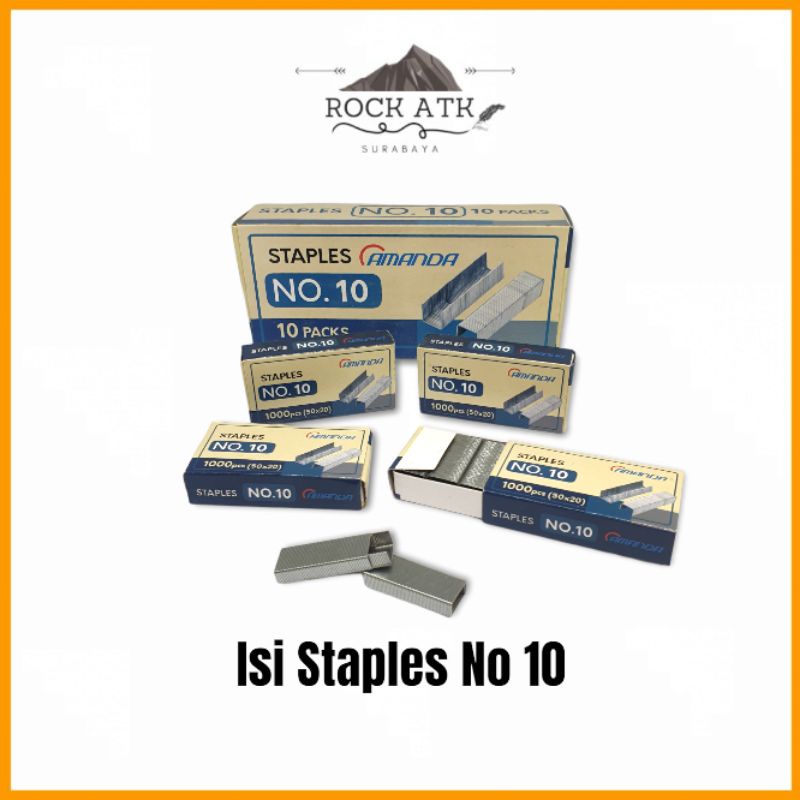 

Isi Staples Amanda Combo No.10 (pack kecil) - isi stapler no 10 Kacip Isi hekter