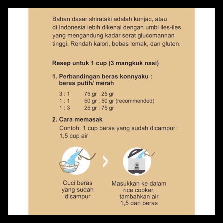 

SHIRATAKI RICE 500 GRAM / KONNYAKU RICE 500 GRAM BERKUALITAS