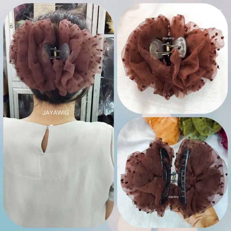 Jepit rambut Buat Cepol Hijab Jepit Kain Warna