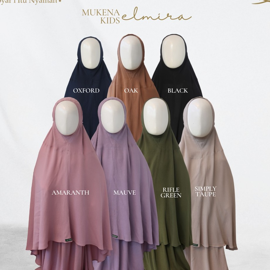 Khadijah Indonesia - Mukena Elmira Kids |  Mukena Muslim Anak Perempuan