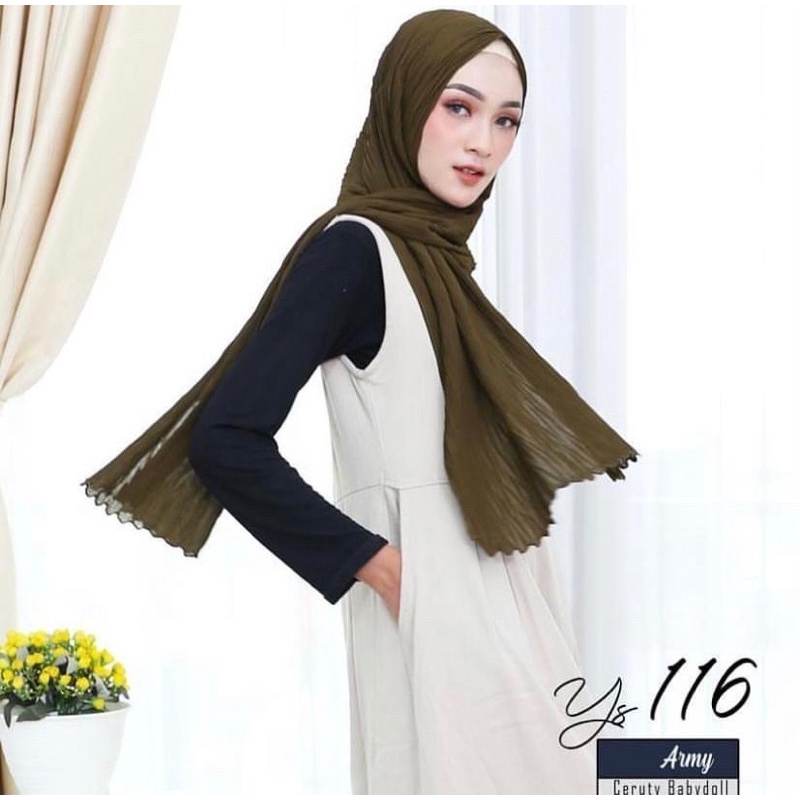 HIJAB PASHMINA PLISKET PADI TERMURAH