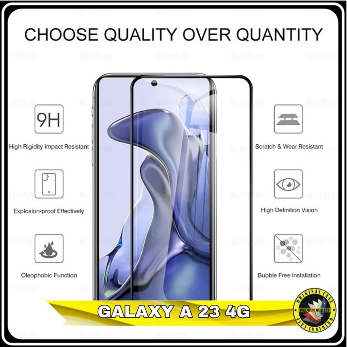 Tempered Glass Samsung galaxy A 23 A23 4G Full Protection kaca