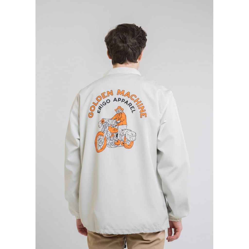 Erigo Coach Jacket Machine White -  Size L