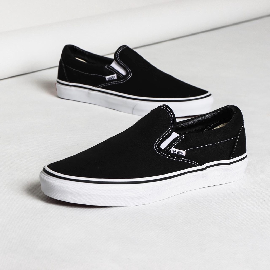 Vans Slip On Classic Black White Global Original