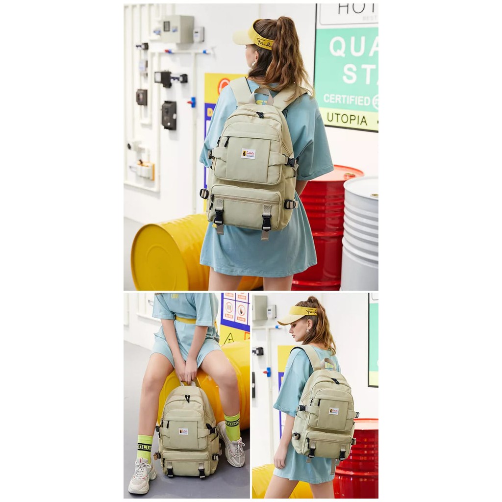 weistbag_wanita/[COD] Tas Ransel Sekolah Wanita Remaja Fashion Trend Korea Tas Punggung Terbaru 2021