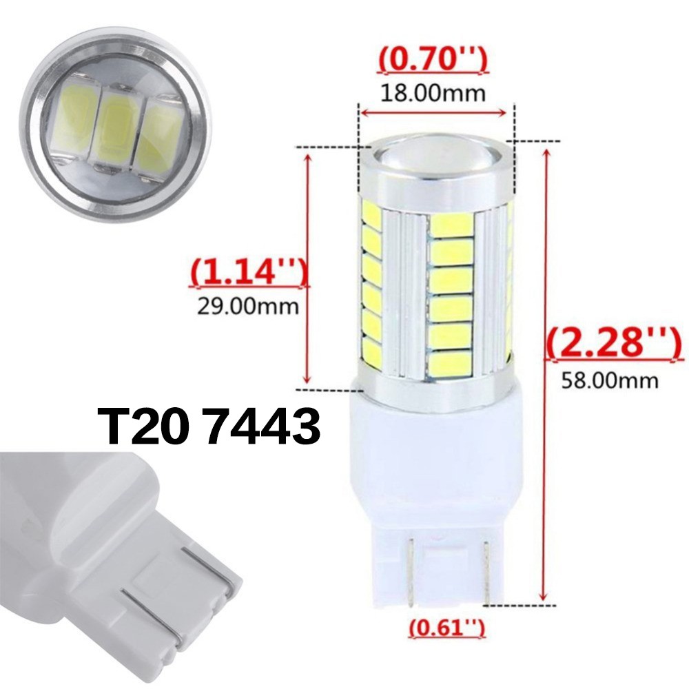 Kualitas tinggi sepeda motor mobil 33LED dipimpin lampu, Lampu rem, Lampu sein, T20 1156 1157 P21W