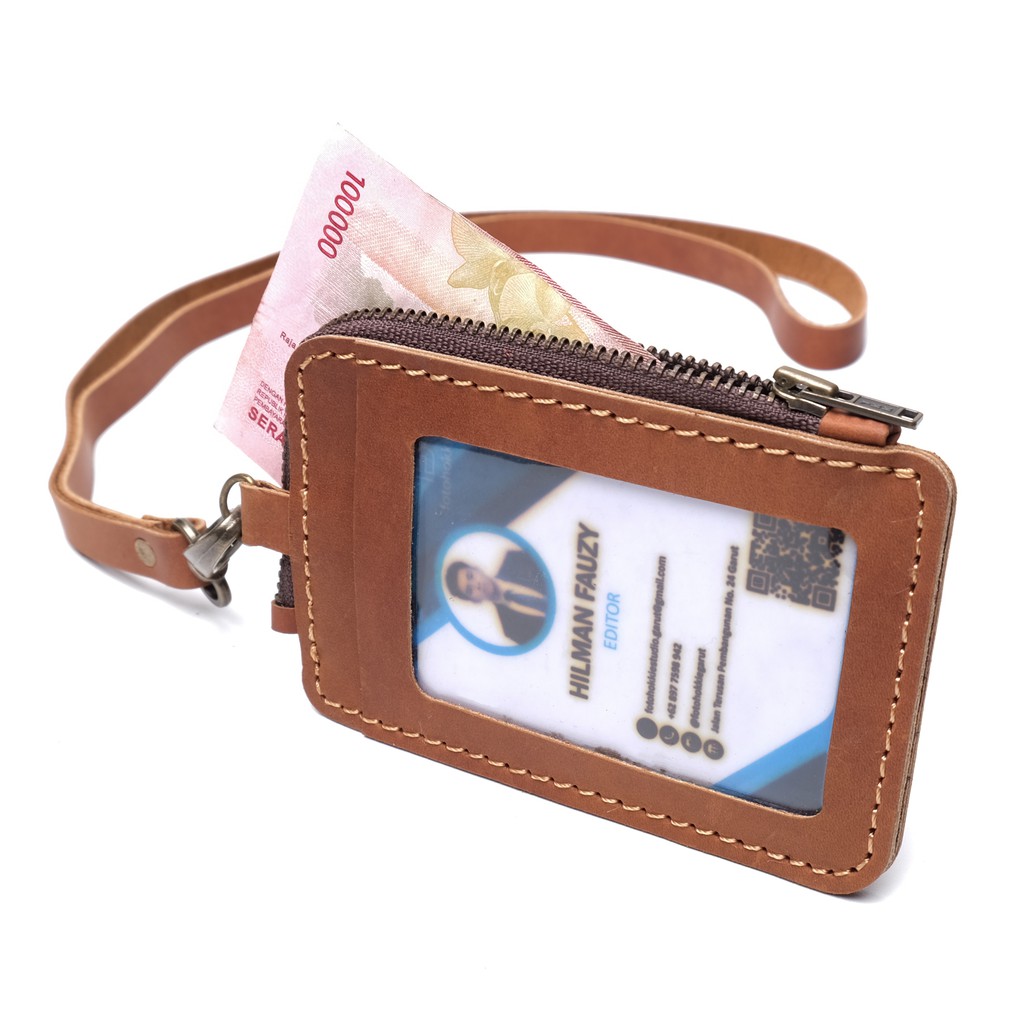 Id Card Holder Nametag Dompet Kartu Kulit - IDCH02