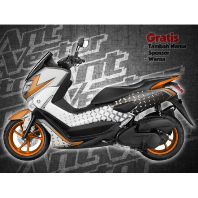 Decal Nmax Putih Orange