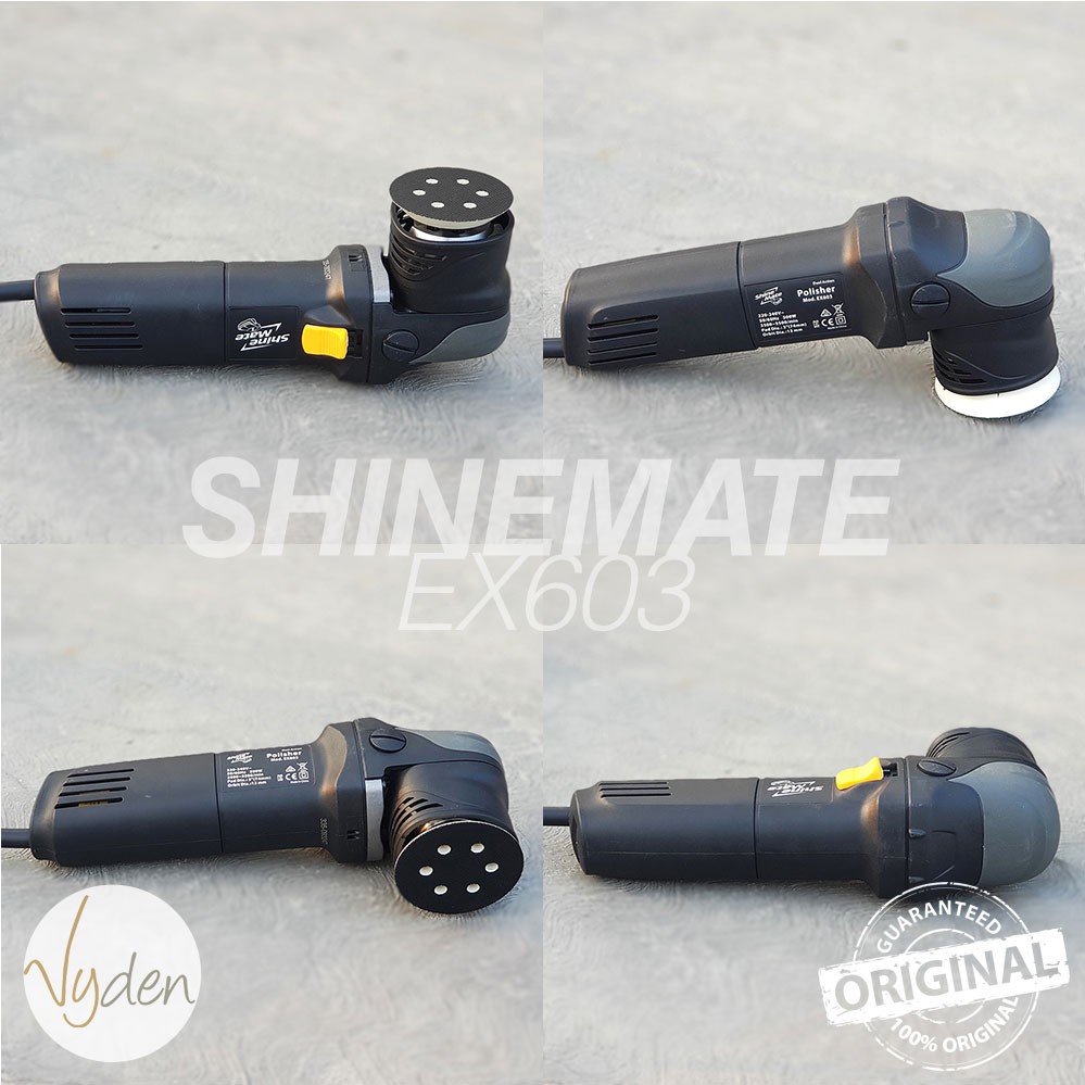 Mesin Poles Dual Action Spot Polisher Shinemate Tipe EX603 3in Orbit 12mm GRATIS 3 PAD