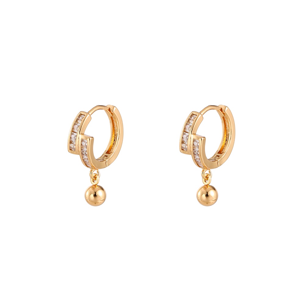 ✨D.G.C✨COD✅Anting Titanium Anti Karat Rose Gold Anting Hoop Anting Anting Tusuk Wanita Korea D598