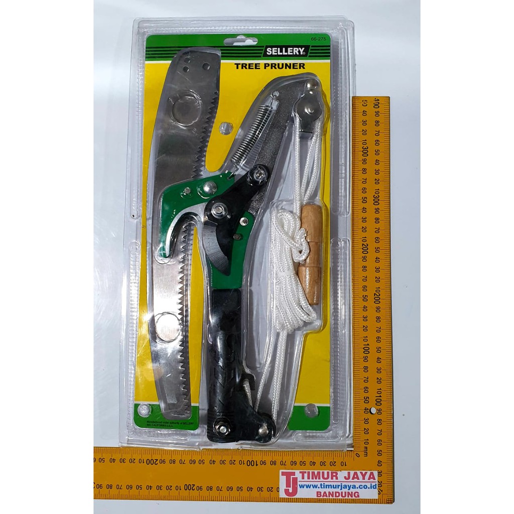 Gunting Dahan Tarik Sellery Dengan Fungsi Pisau dan Gergaji 66-275 PRO Gunting Dahan Tarik Pisau Tali Multifungsi Alat Tamanan Anti Karat Peralatan Kebun Tree Pruners