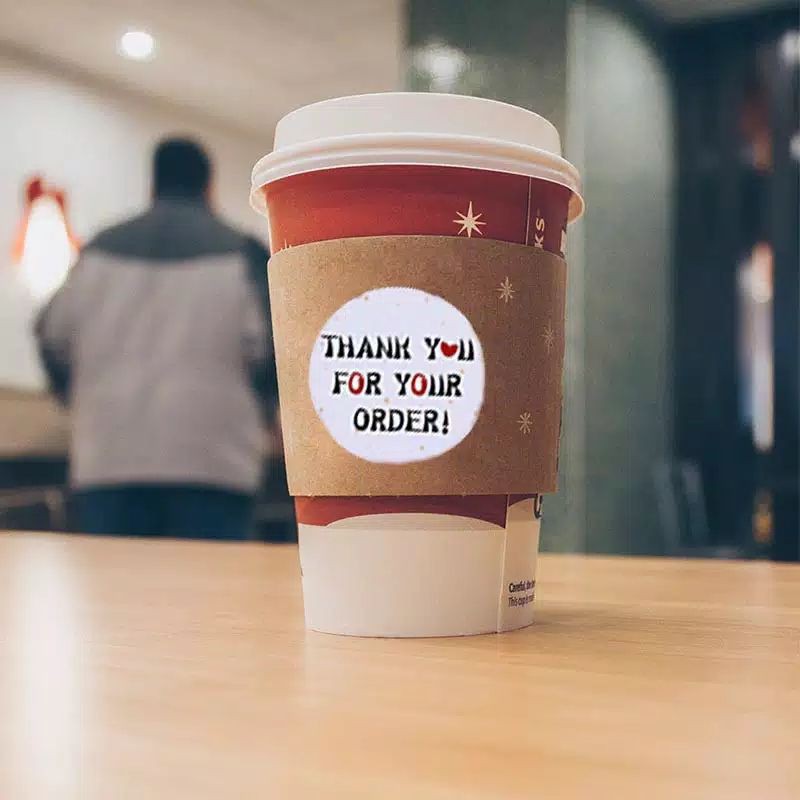 1 roll 500pcs Label Thank You for your order Sticker stiker segel kemasan packaging sealer baking to