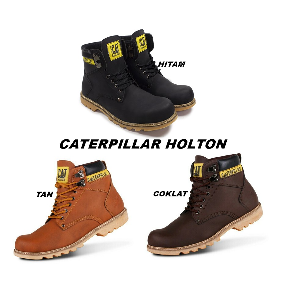 Sepatu Pria Saftey Boots Pria Bikers Touring - Caterpillar Holton
