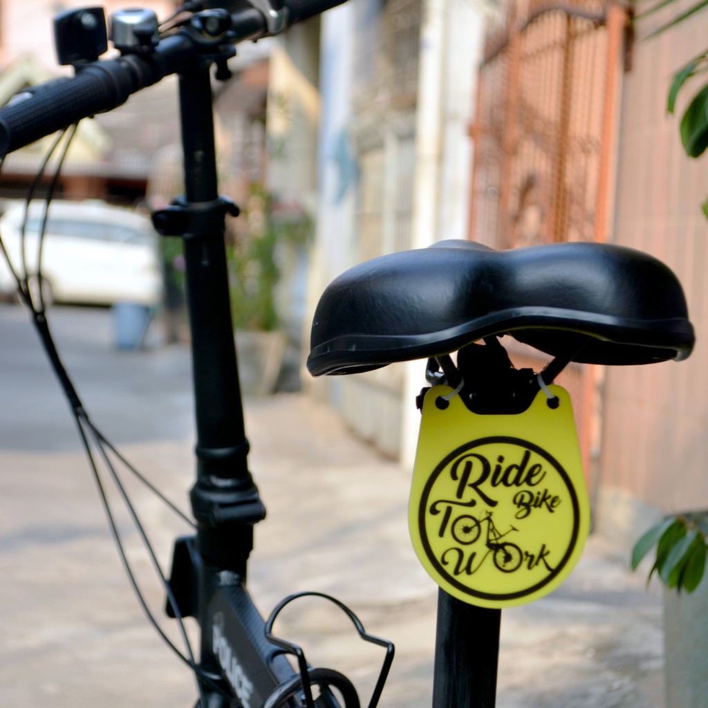 BIKE TAG atau NAME TAG SEPEDA BIKE 2 WORK NAMA TAG SEPEDA RIDE BIKE TO WORK COSTUME TERMURAH DAN TER