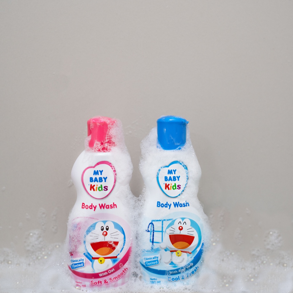 MY BABY Kids Shampoo &amp; Conditioner Doraemon 100 ml (4 pcs) - Sampo &amp; Kondisioner Anak Rambut Wangi dan Halus - Exp: 01.2026
