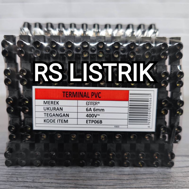 TERMINAL KABEL HITAM KRUSTIN 6MM 6A BAGUS KUNINGAN