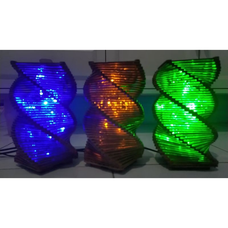 LAMPU HIAS / KELAP KELIP / LAMPU TIDUR UNIK KREASI KREATIF KERAJINAN TANGAN STIK ES KRIM