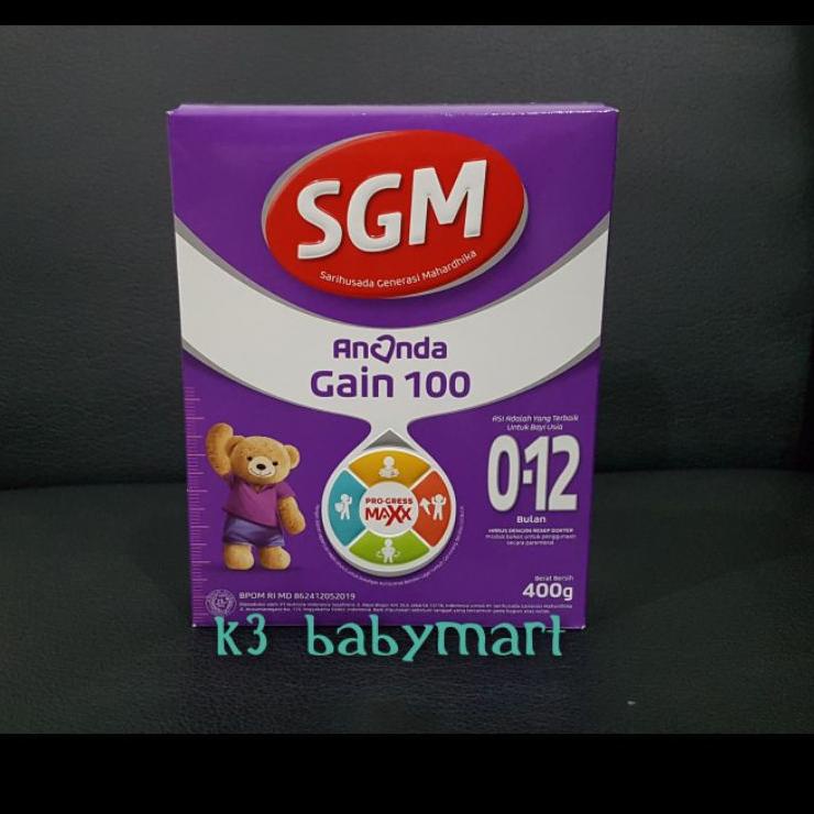 ☂ SGM Ananda Gain 100 box 400 gram 400gr susu penambah berat badan bayi susu weight gain 0 - 12 bln