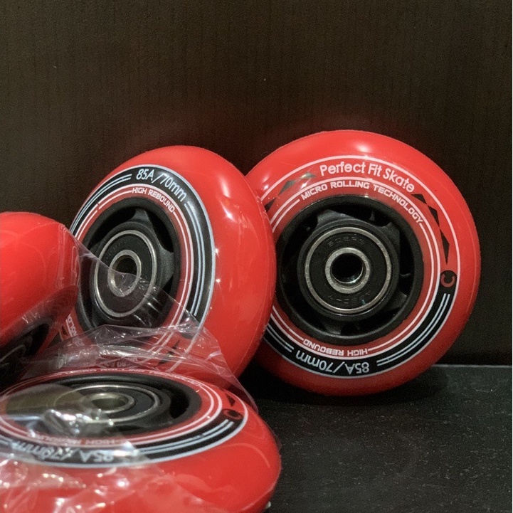 Roda Sepatu Roda Inline Skate Micro(M-cro) Set Red - 70mm