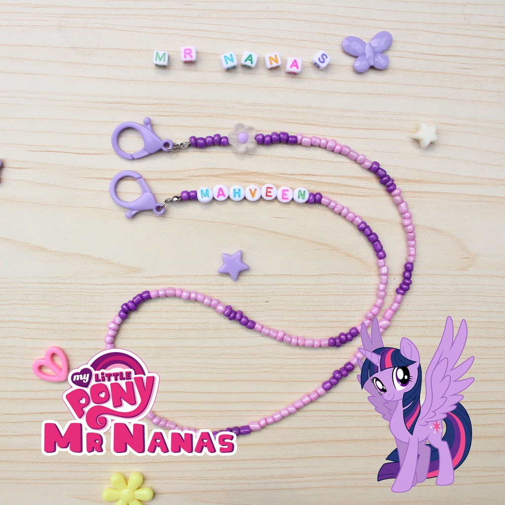 Little Pony FREE NAMA Tali Masker Anak Perempuan Kalung Masker Cewe Kartun Pony