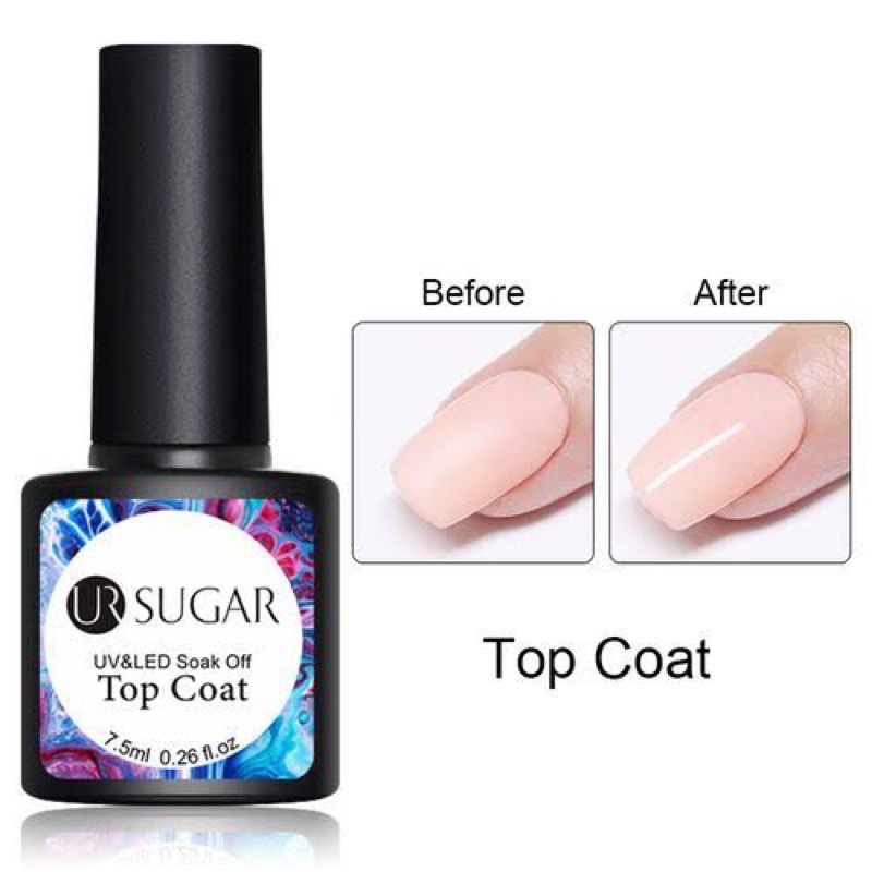 UR SUGAR top coat base coat 7.5ml PREMIUM halal ingredients uv led soak off gel polish ur sugar