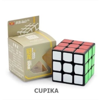 Rubik Yongjun 3x3 Guanlong Blackbase hitam V2 GRATIS STAND TERMURAH SHOPEE