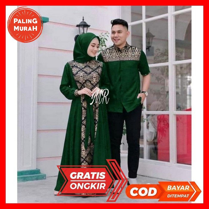 Baju Couple Kondangan Kekinian Modern Cople Pesta Elegan Mewah Pasangan Muslim Terbaru Kapel Capel G