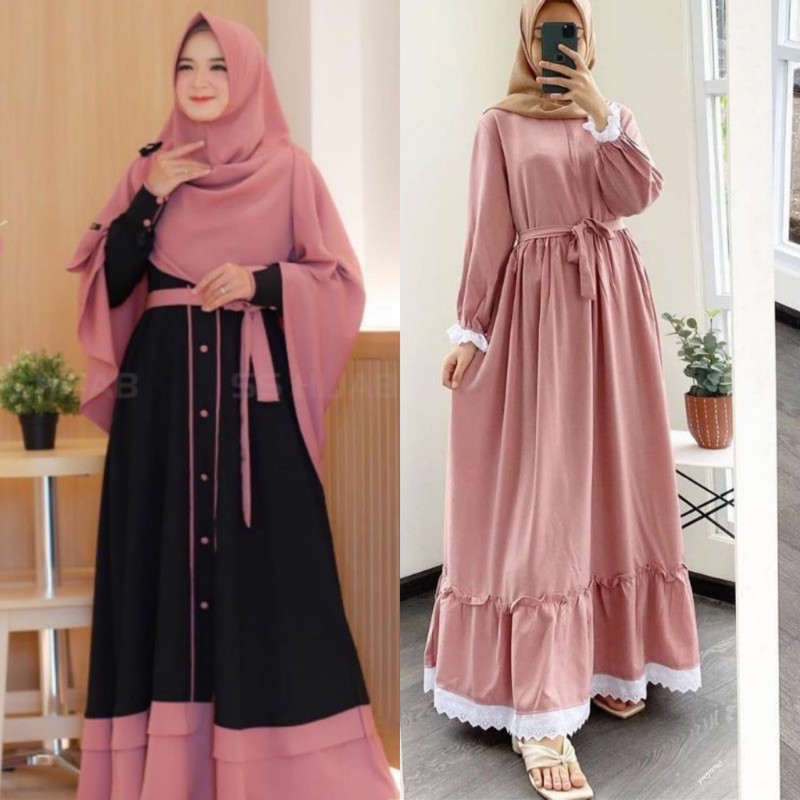 Reva Dress Maxy Busui Syari Muslimah Jumbo