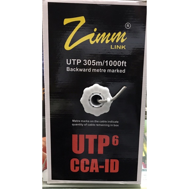 Kabel UTP Cat6 CCA-ID Zimmlink Eceran