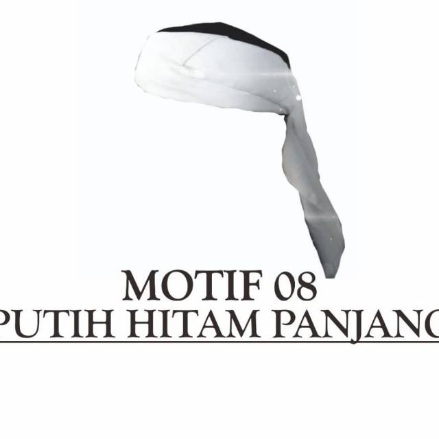 Peci Batik Jogokariyan Motif 08 Putih Hitam Panjang