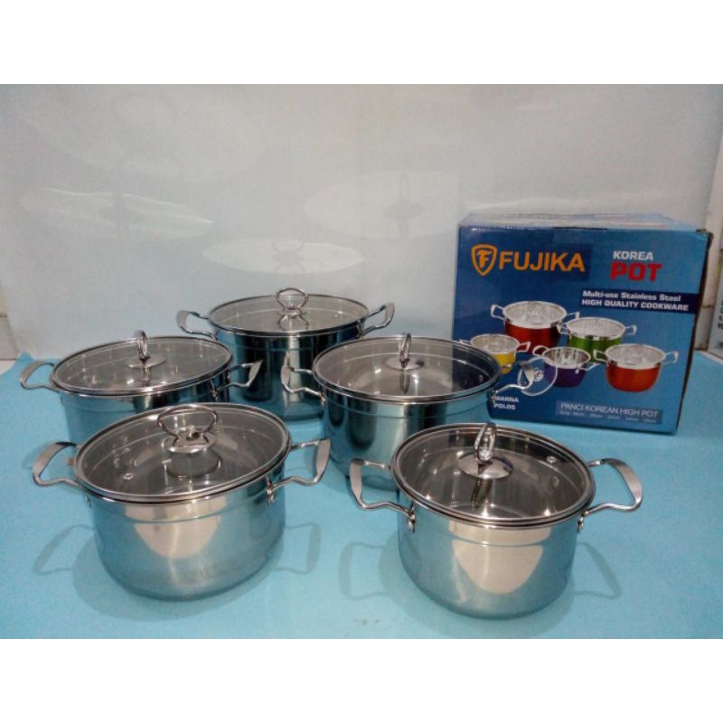 Panci Set Korea Stainless 002 Fujika Panci Tinggi
