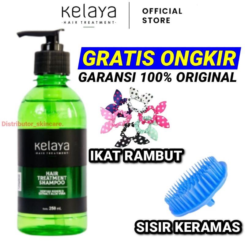 KELAYA Shampoo Hair Treatment Shampo Original Sampo BPOM / KELAYA HAIR TREATMENT SHAMPOO RAMBUT ANTI RONTOK 250ML / KELAYA HAIR TREATMENT / Shampo KELAYA HAIR TREATMENT SHAMPOO perawatan rambut rontok 250 ml ORIGINAL paket Komplit hair serum minyak kemiri