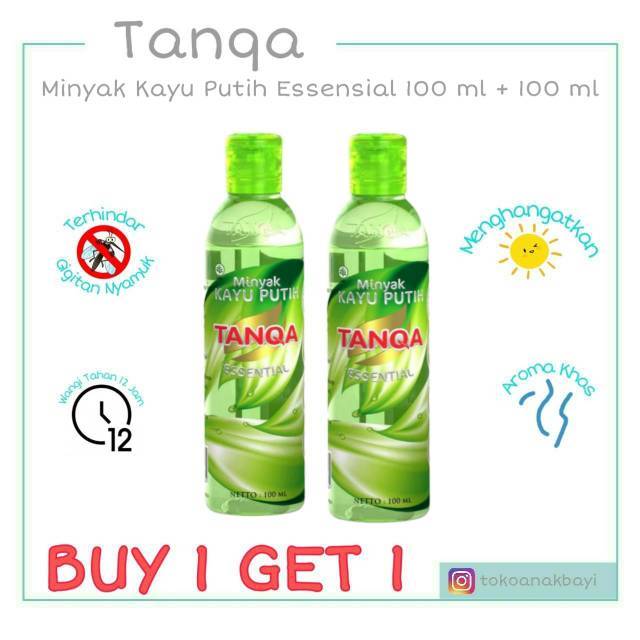 Tanqa Essential Minyak Kayu Putih 100 + 100ml -  Beli 1 Gratis 1