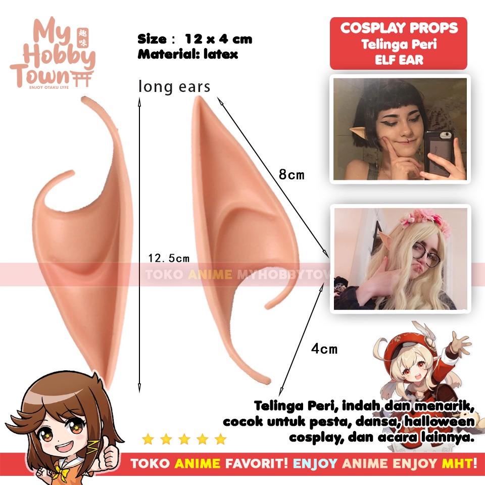 Elf Ear Kuping Telinga Peri Cosplay Property