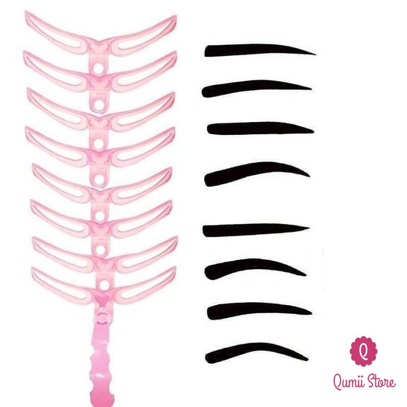 8 In 1 Cetakan Alis Eyebrow Template Cetak Alis 1 Pieces Murah
