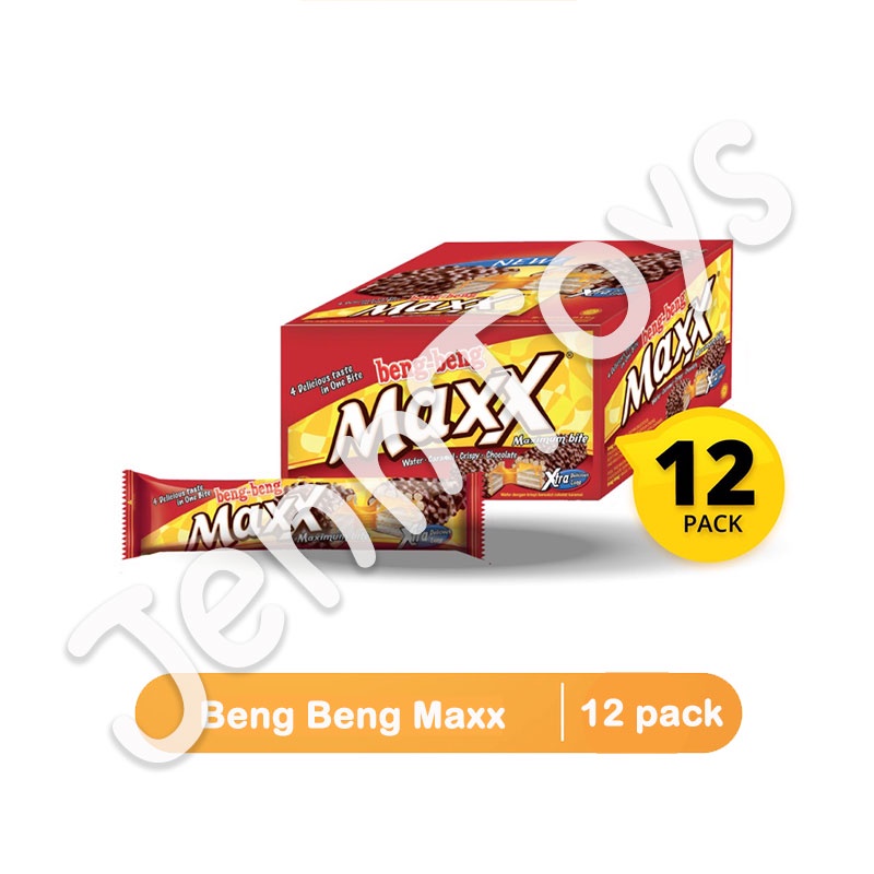 JennToys - Makanan snack wafer coklat MAYORA Beng Beng Extra Chocolate &amp; Caramel Crispy Wafer