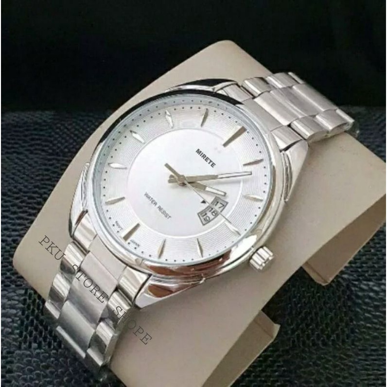 Jam Mirete Original Model klasik Stainlees Steel Elegan | Pria | Tanggal Aktif Free Box Dan Batrai_ Anti Air Jam Tangan Pria Mirete Original FREE BOX_JAM TANGAN Import Model ALB JNS JSMIN mewah COD