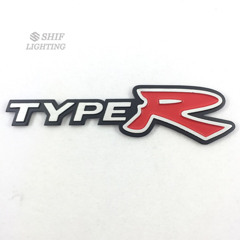 1Pc Stiker Emblem Logo Tipe R Bahan Metal Untuk Bagasi Belakang Mobil