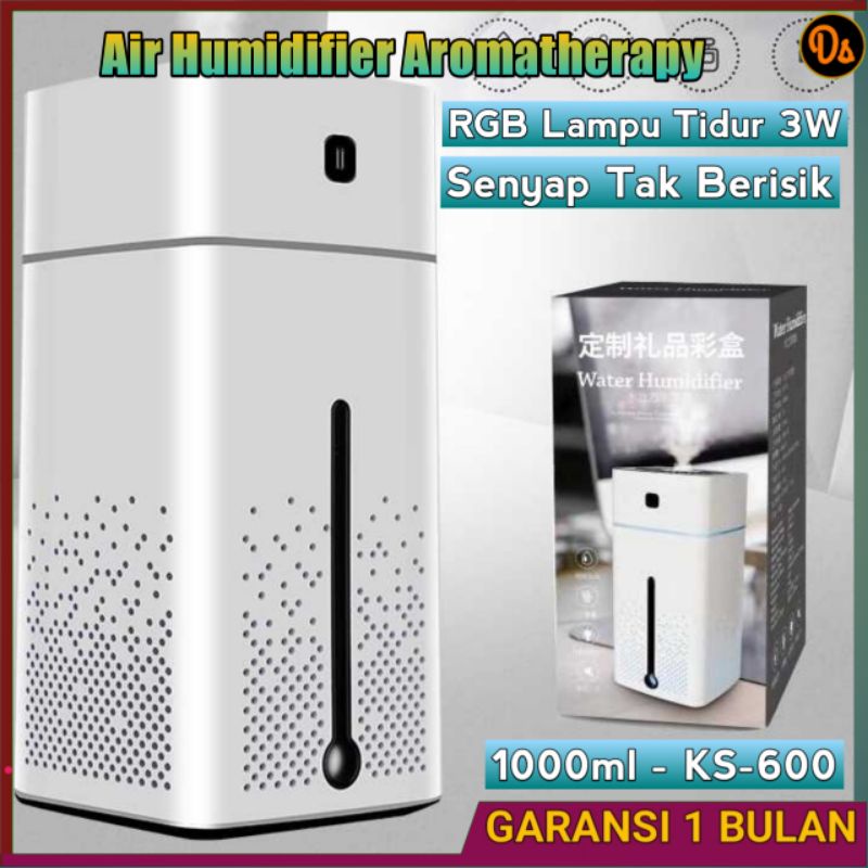 PROMO Air Humidifier Aromatherapy Diffuser RGB 1000ml Pelembab udara disfuser aromaterapi humidifier diffuser aromaterapi humadifier aroma therapy aromaterapi diffuser difuser aromatherapy dehumidifier ruangan humidifier mini HUMI KS-600 Taffware 7RHX1NWH