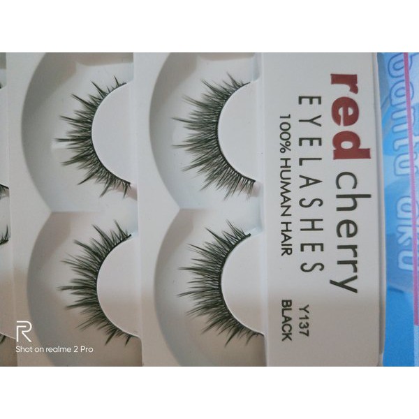 Bulu mata palsu import red Cherry 100 persen human hair