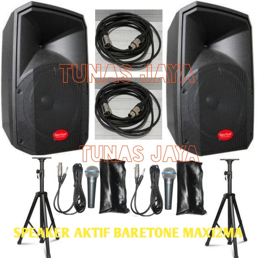 SPEAKER AKTIF 12 INCH BARETONE MAX12MA BARETONE MAX12 MA 1SET ORIGINAL